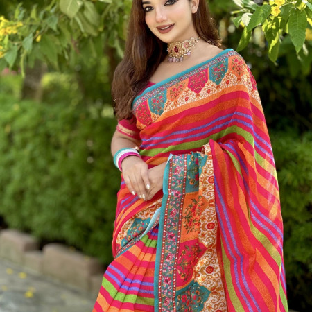 2505- Premium Chandery Silk Saree