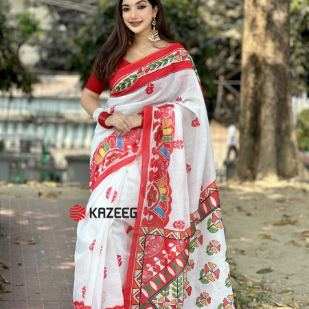 3202- Semi Muslin Saree