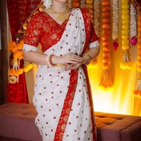 2409- Skinprint Saree With Blouse piece